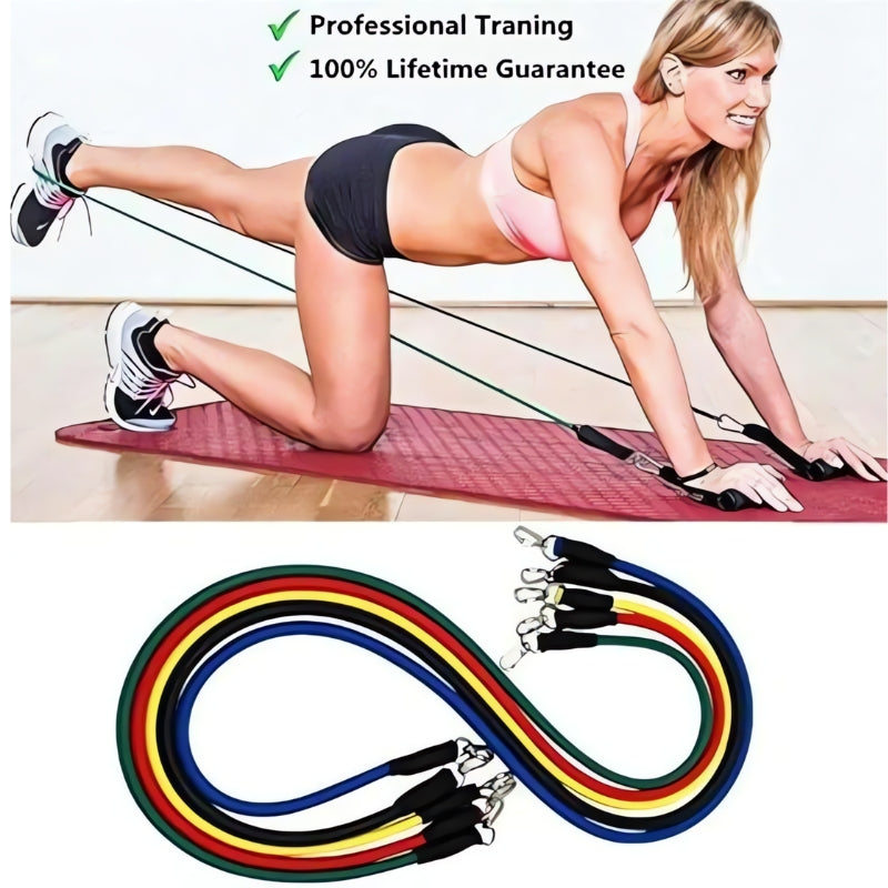 Multifunctional Resistance Band Kit with Carrying Pouch