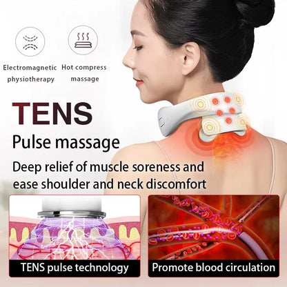 PulseRelief™ – Wireless Neck & Shoulder Massager with Heat & TENS Therapy