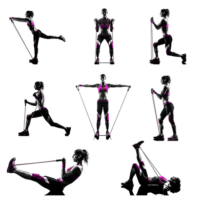 FlexTone™ – Elastic Resistance Bands for Full-Body Training (10-30LB)